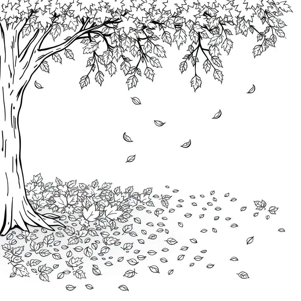 Fall Leaves coloring page