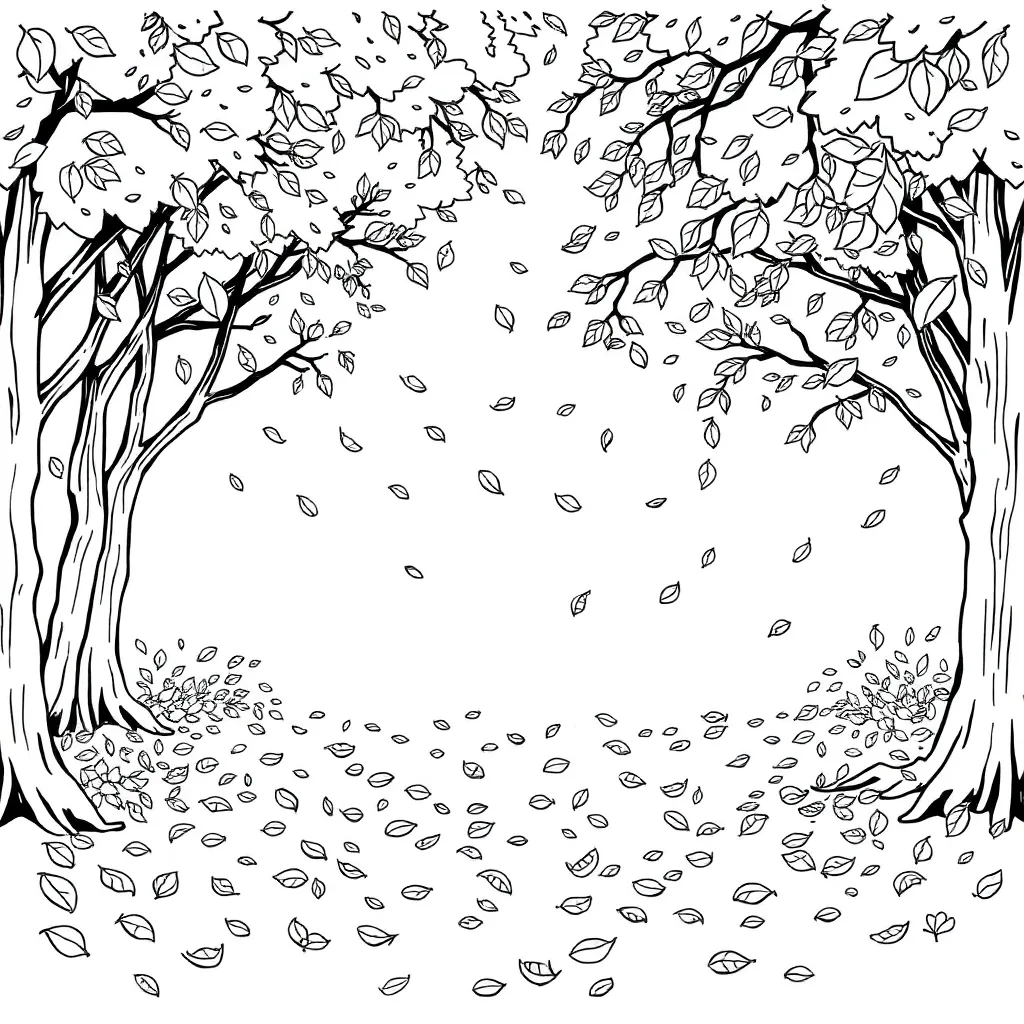 Fall Leaves coloring page