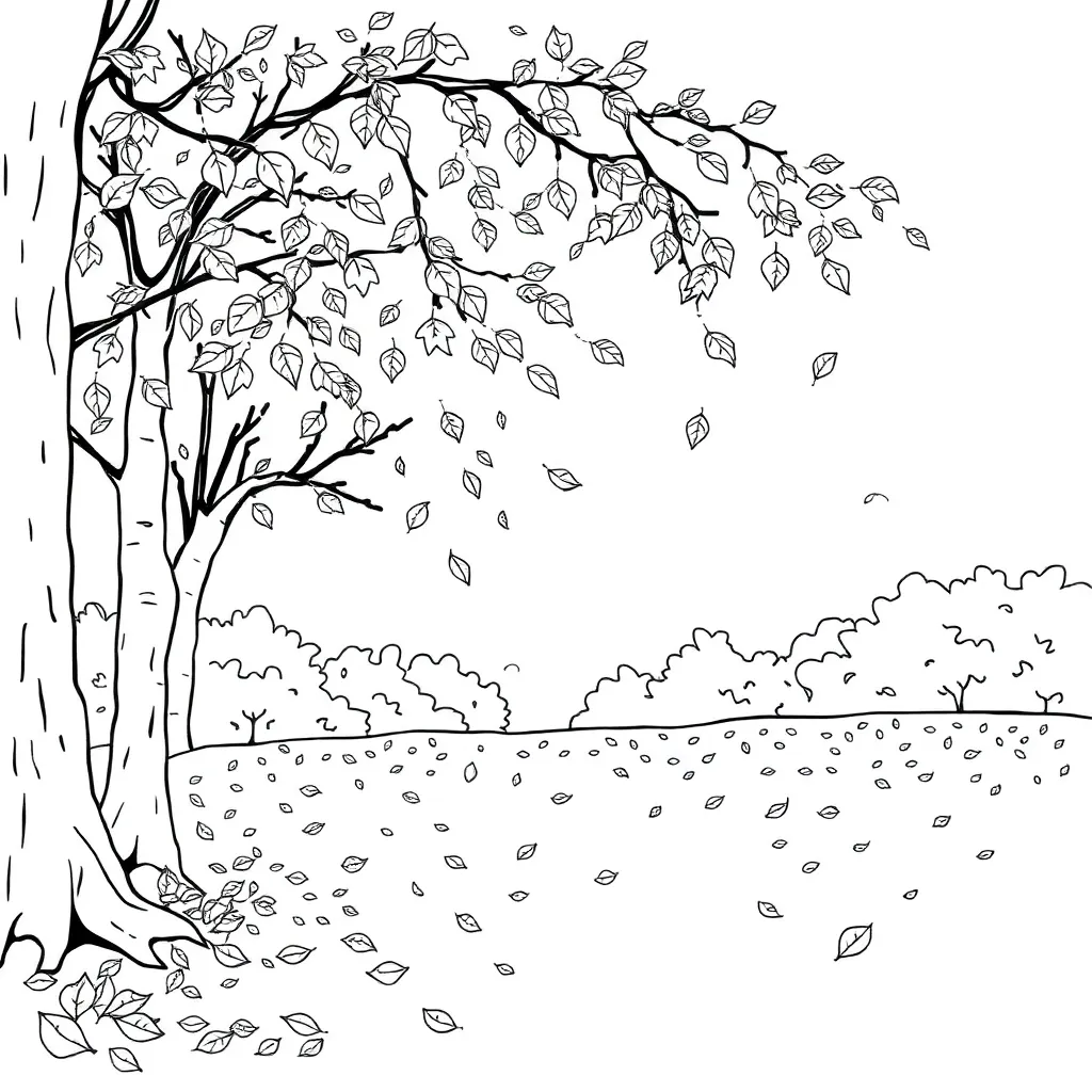 Fall Leaves coloring page