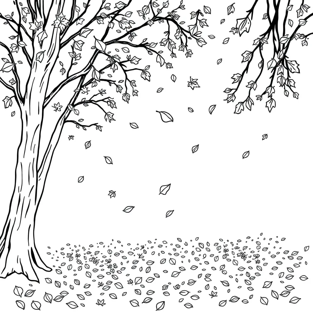 Fall Leaves coloring page