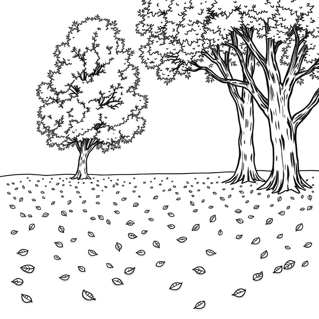 Fall Leaves coloring page