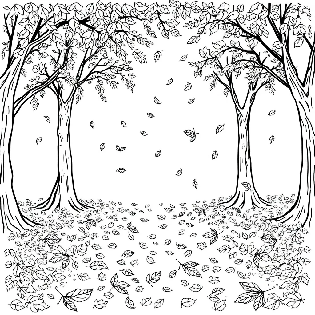 Fall Leaves coloring page