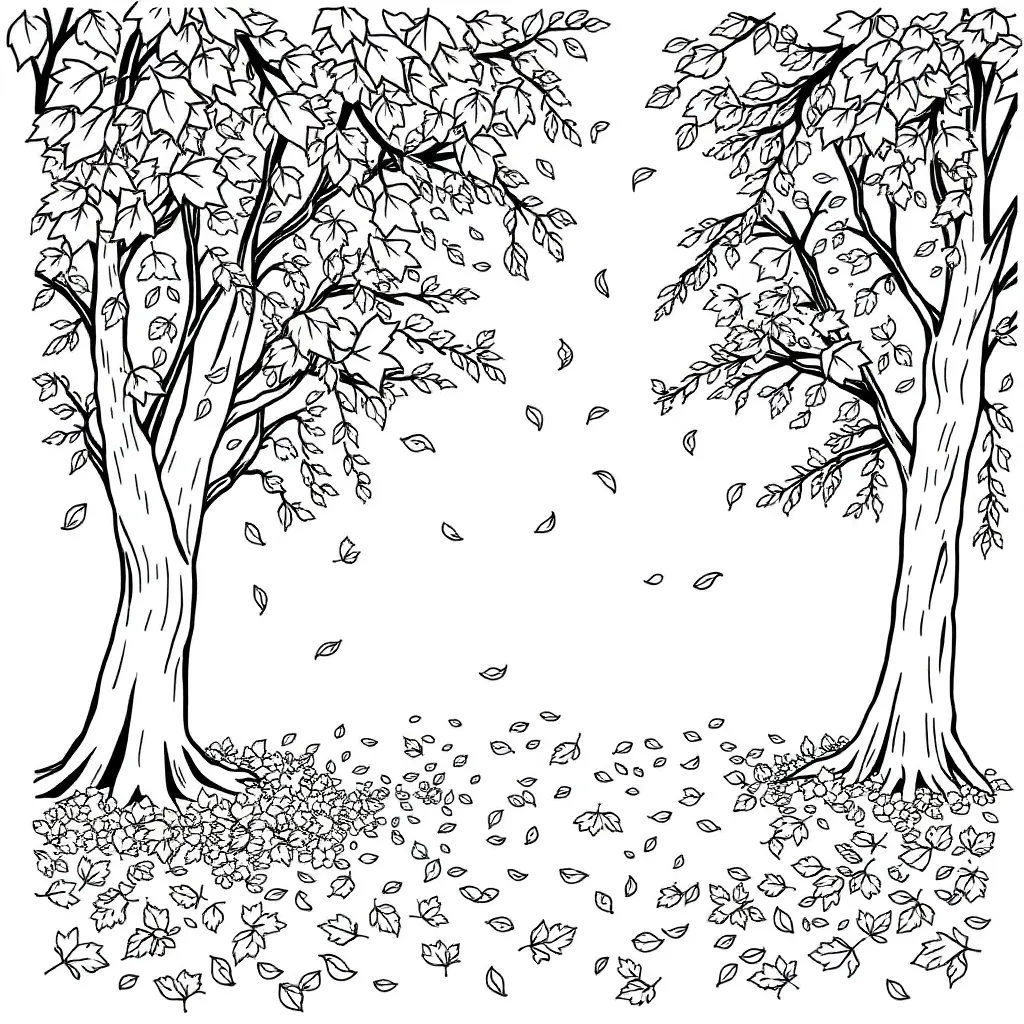 Fall Leaves coloring page