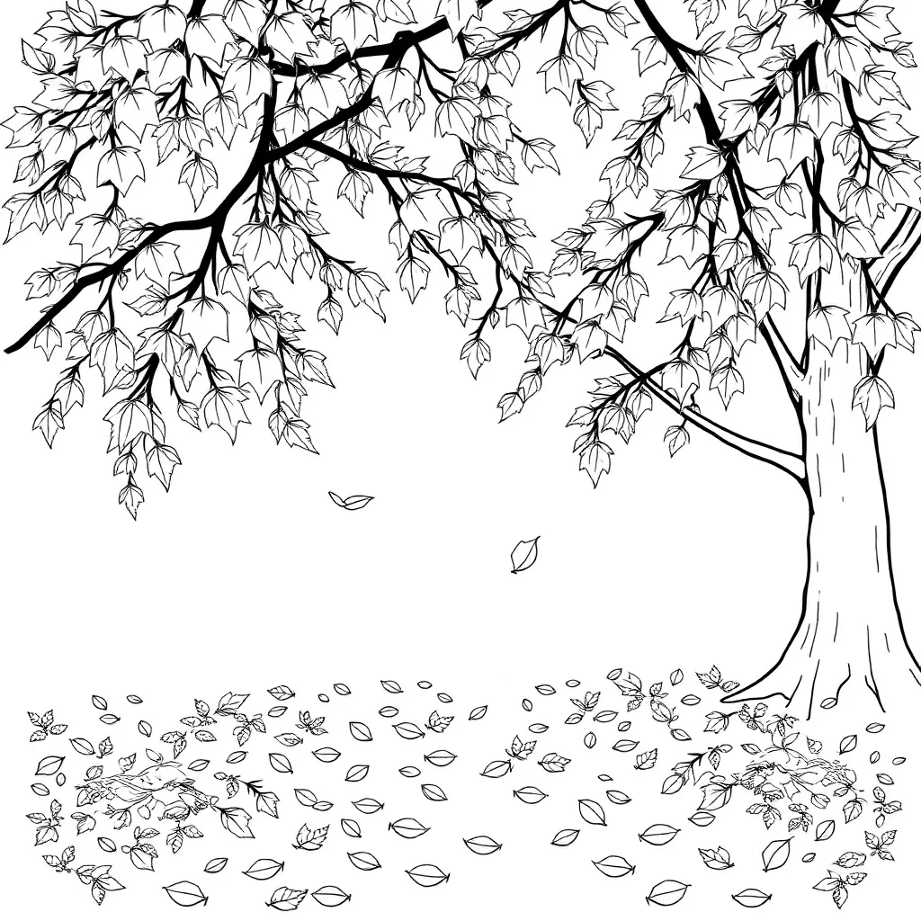 Fall Leaves coloring page