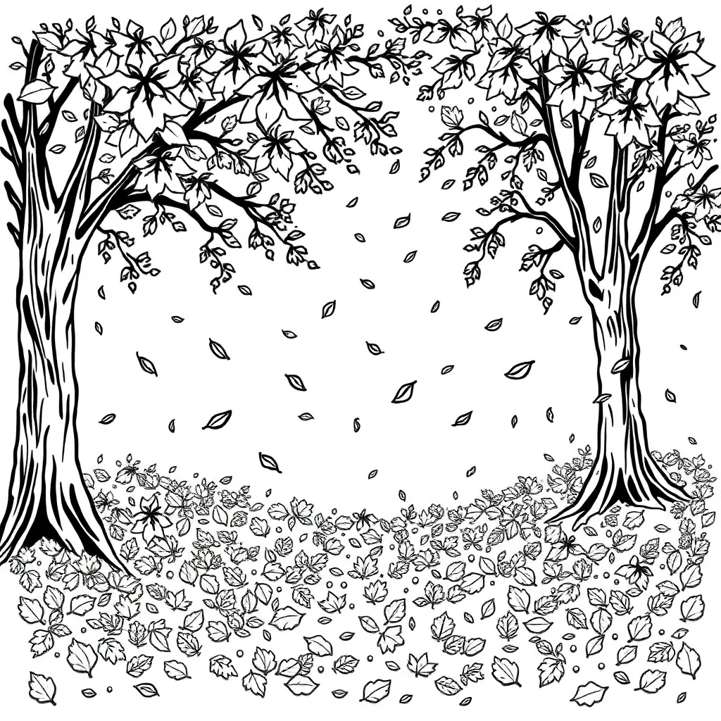Fall Leaves coloring page