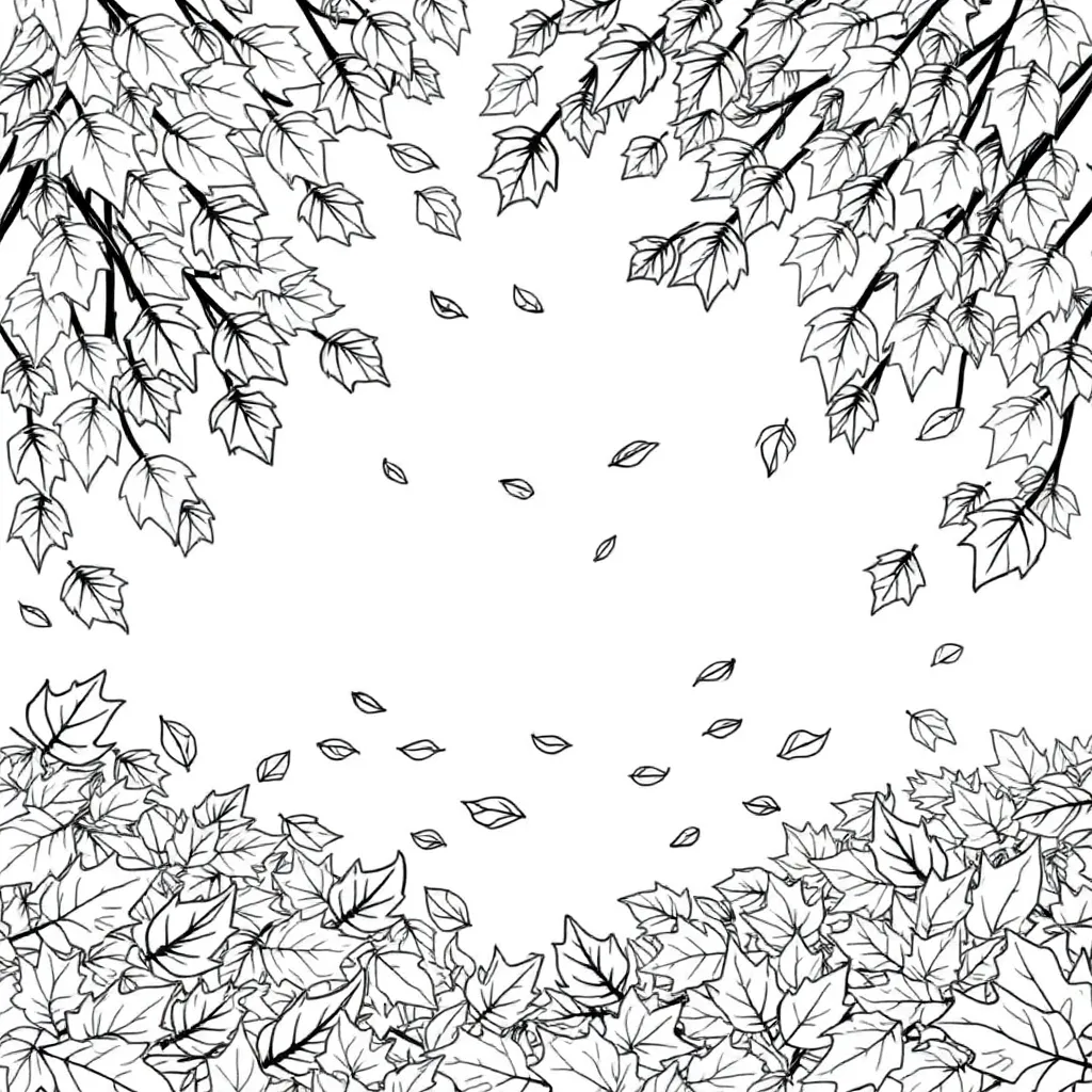 Fall Leaves coloring page
