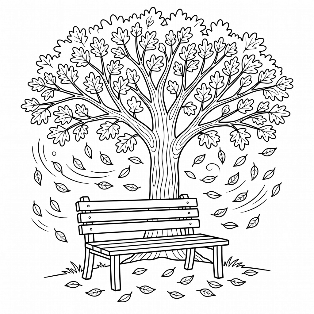 Fall Leaves coloring page