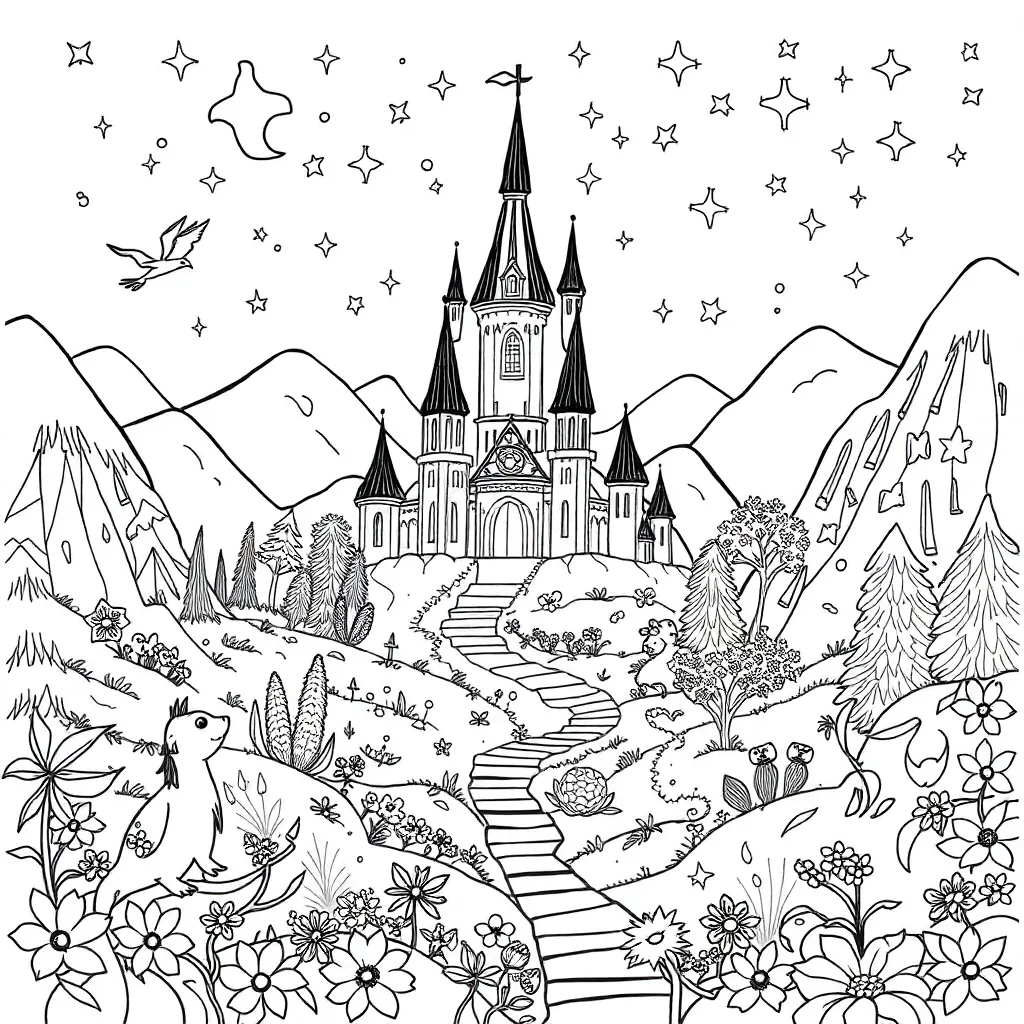 Fantasy coloring page