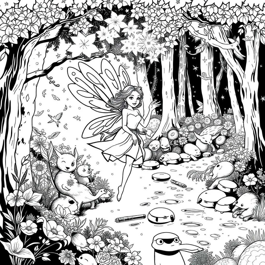 Fantasy coloring page