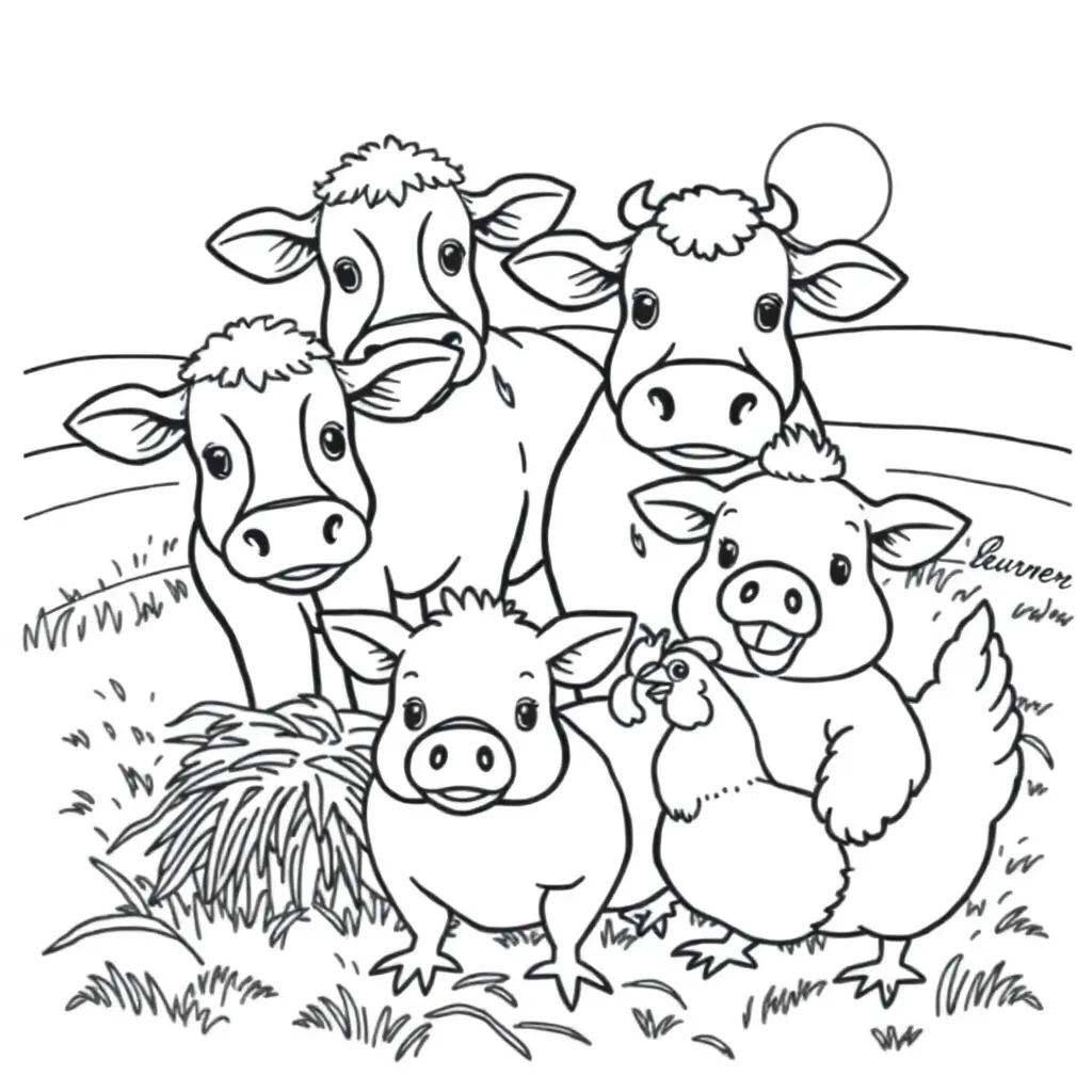 Farm Animals coloring page