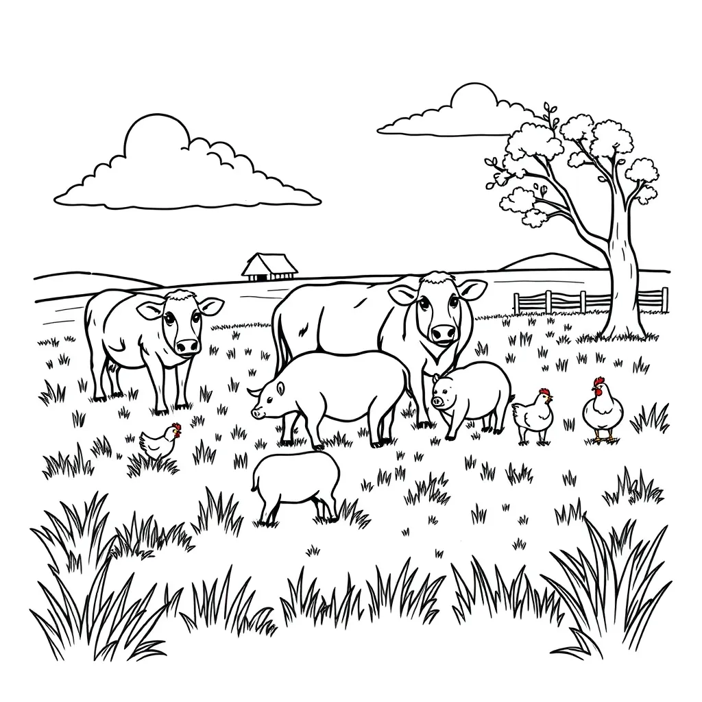 Farm Animals coloring page