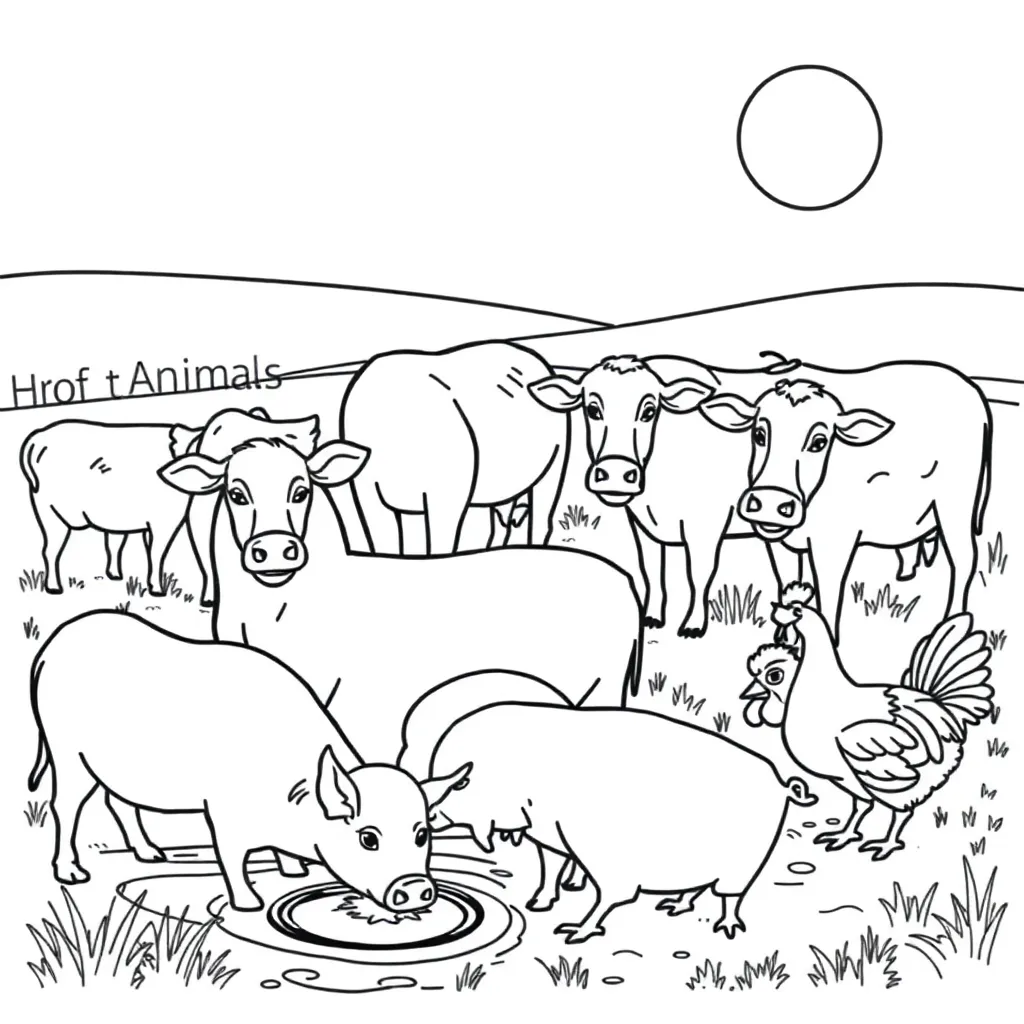 Farm Animals coloring page