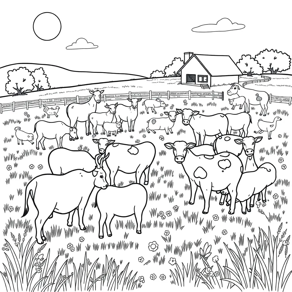 Farm Animals coloring page