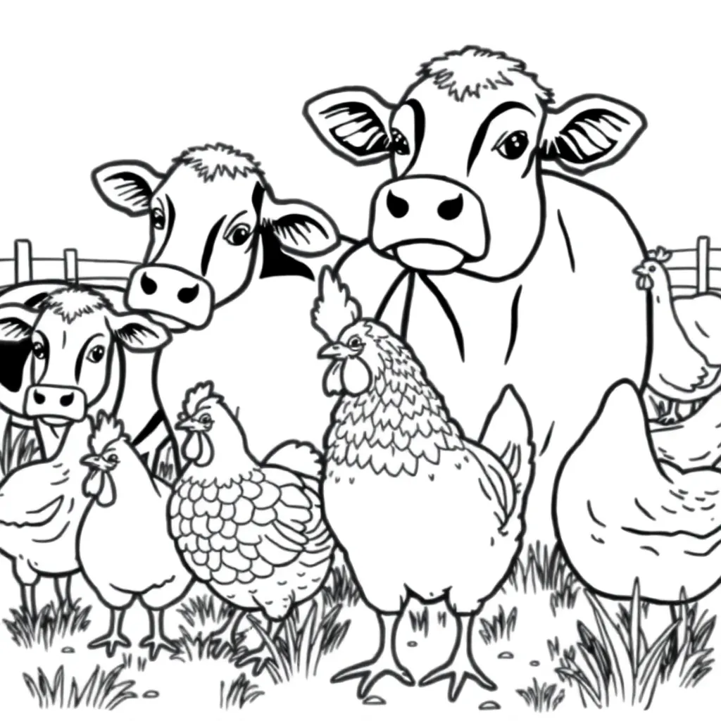 Farm Animals coloring page