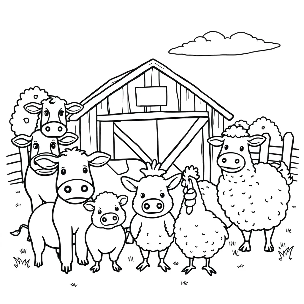 Farm Animals coloring page
