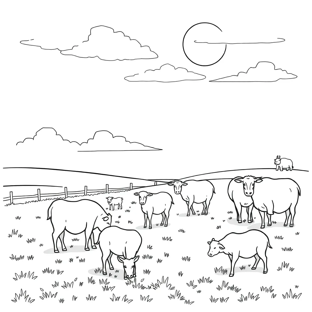 Farm Animals coloring page