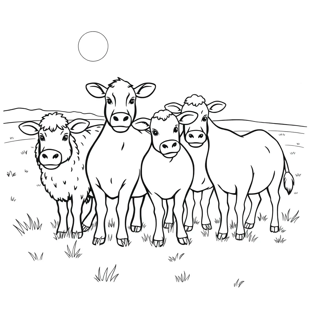 Farm Animals coloring page