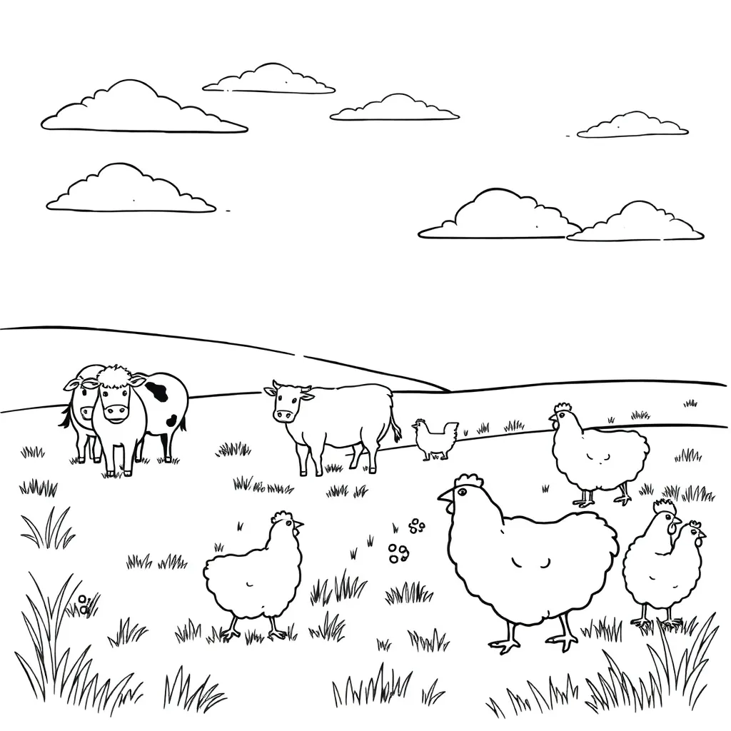 Farm Animals coloring page