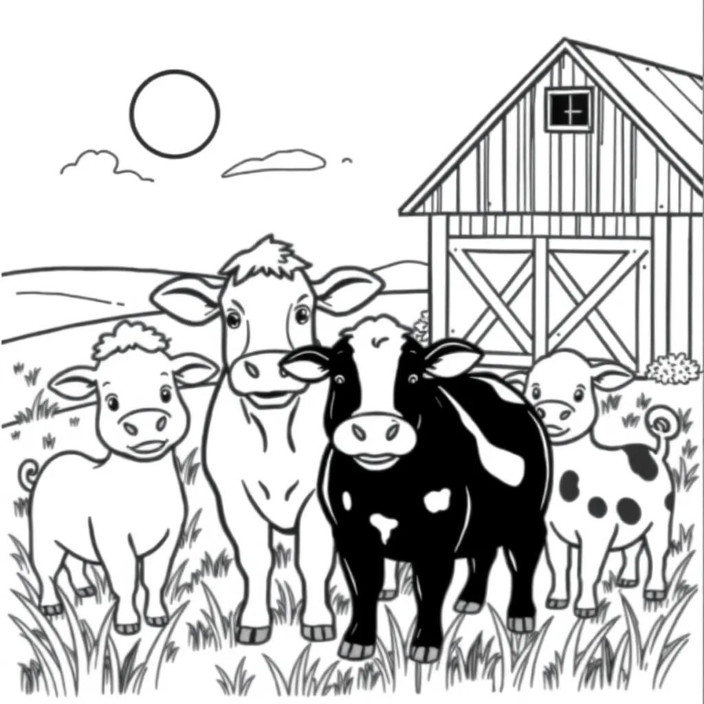 Farm Animals coloring page