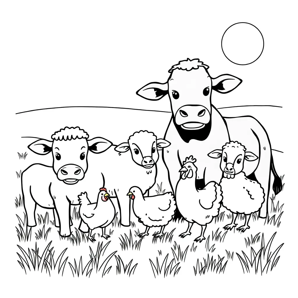 Farm Animals coloring page
