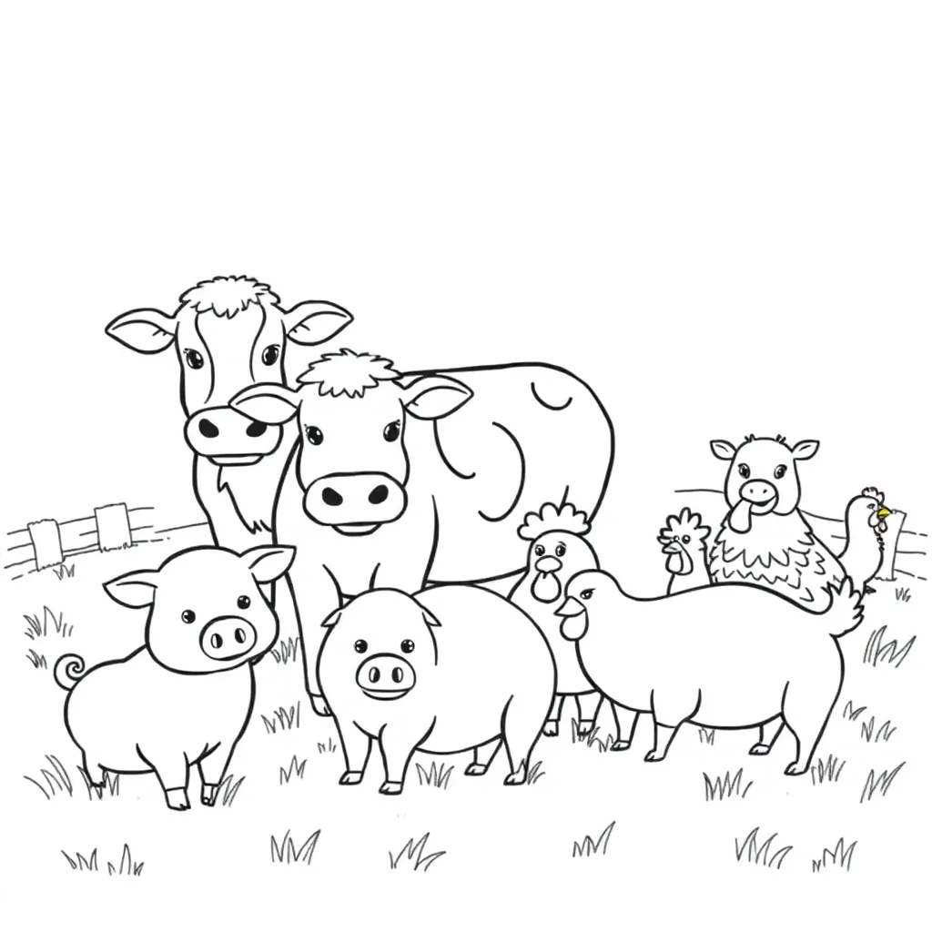 Farm Animals coloring page