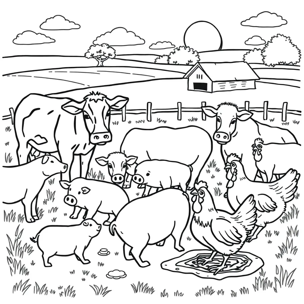 Farm Animals coloring page