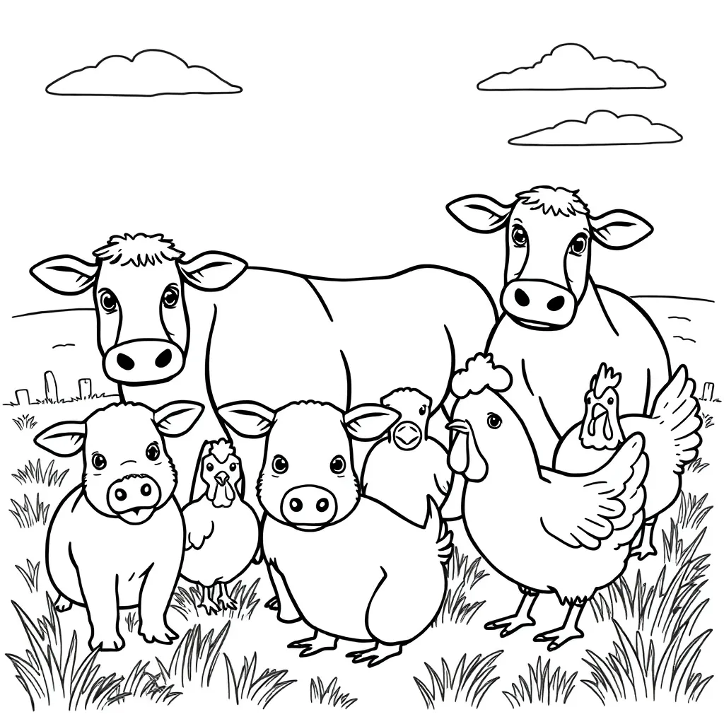 Farm Animals coloring page