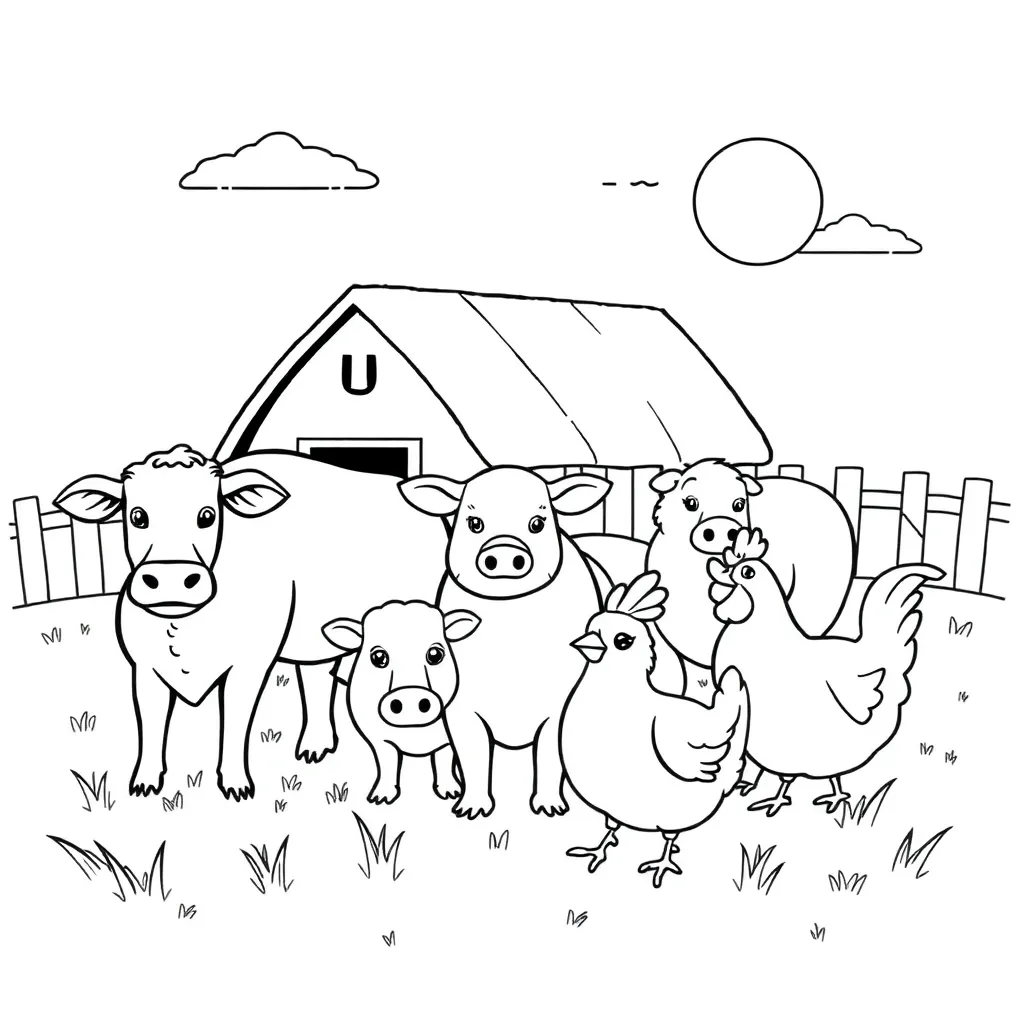 Farm Animals coloring page
