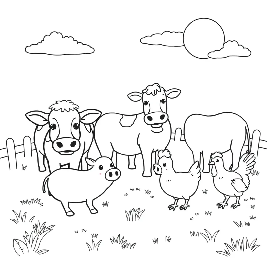 Farm Animals coloring page