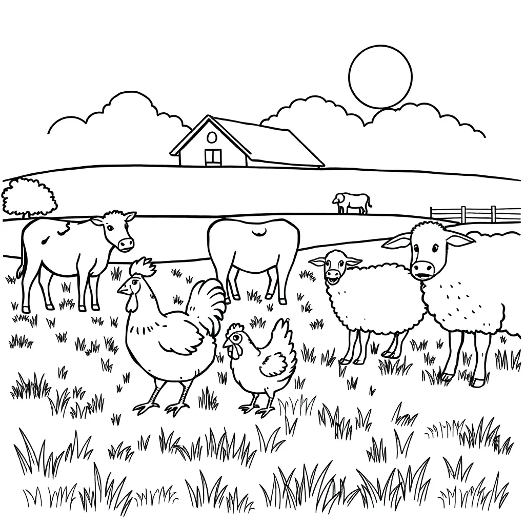 Farm Animals coloring page