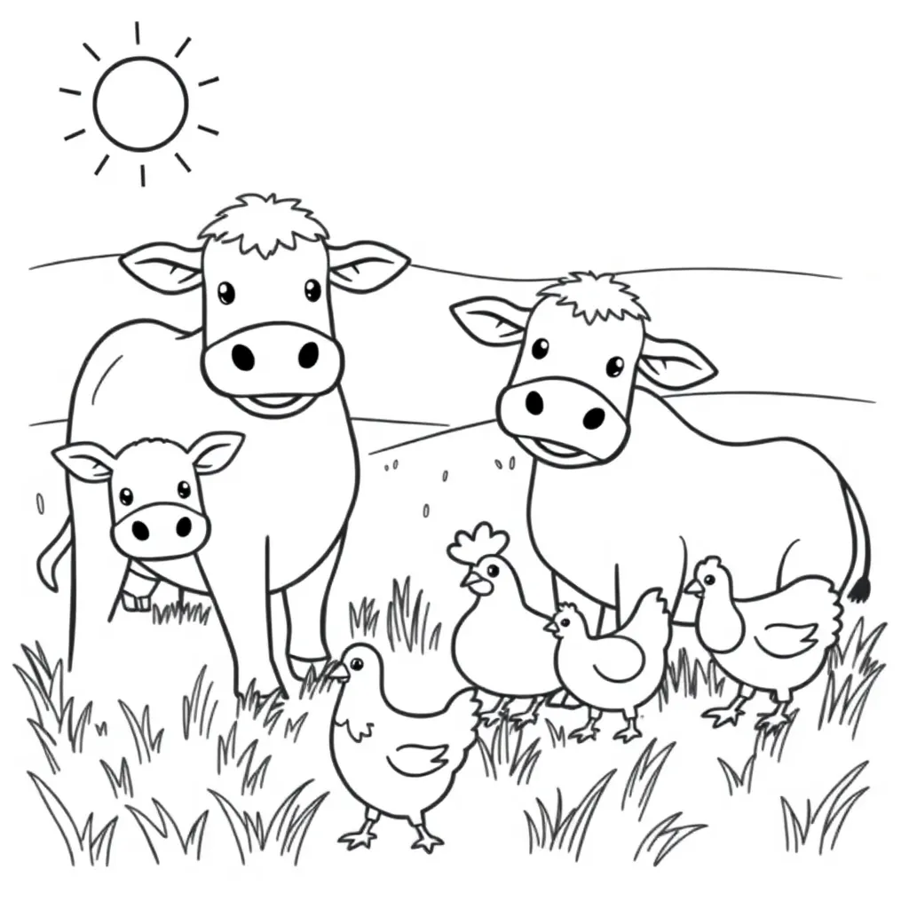 Farm Animals coloring page