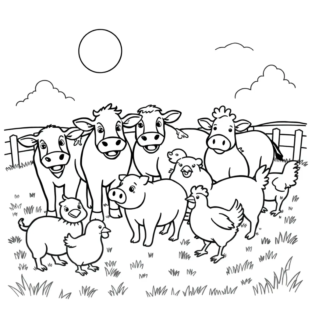 Farm Animals coloring page