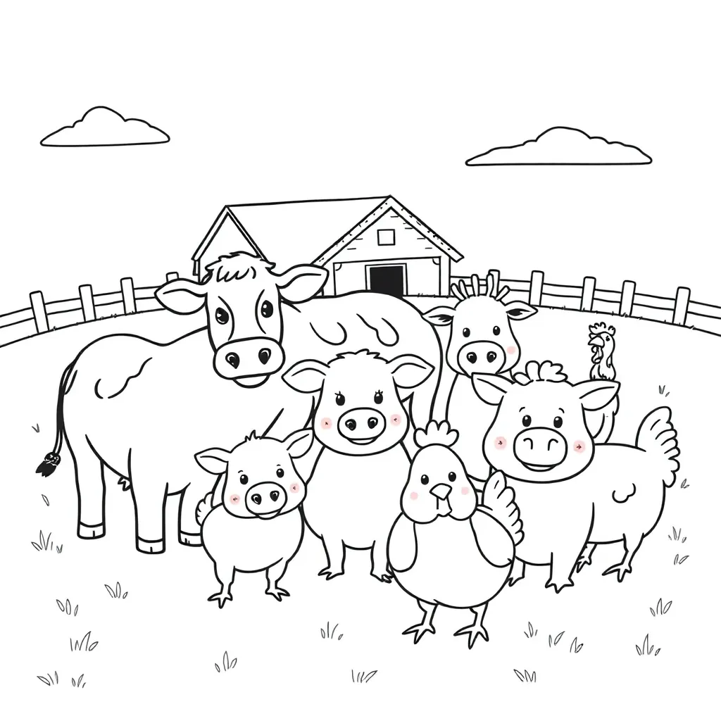 Farm Animals coloring page