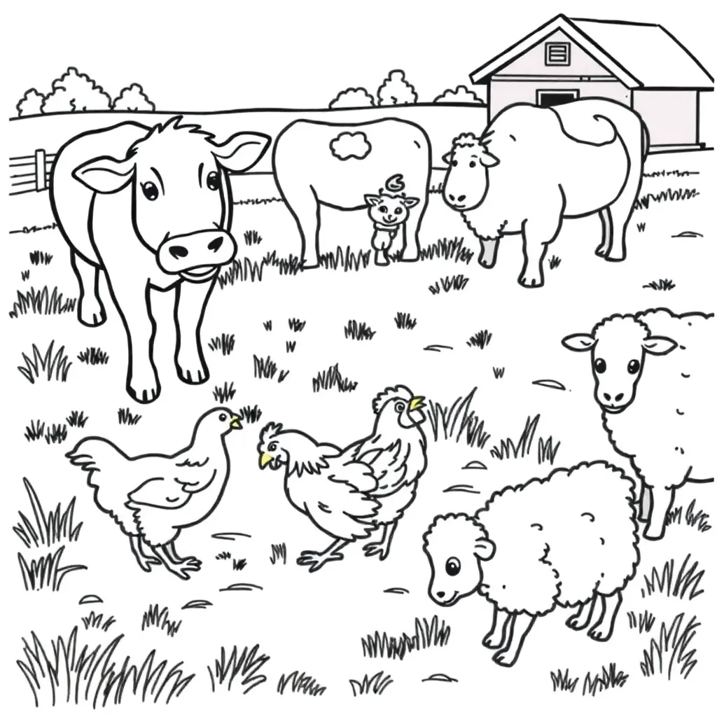 Farm Animals coloring page