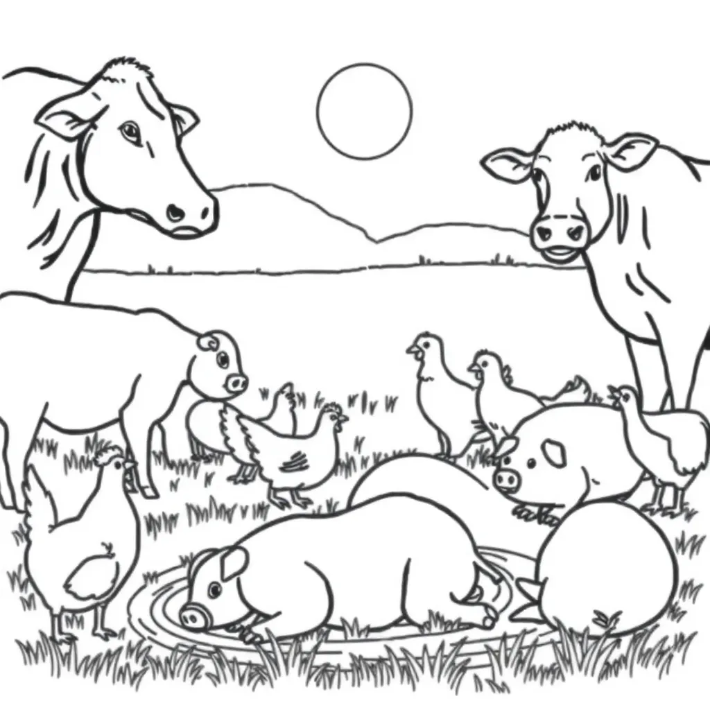 Farm Animals coloring page