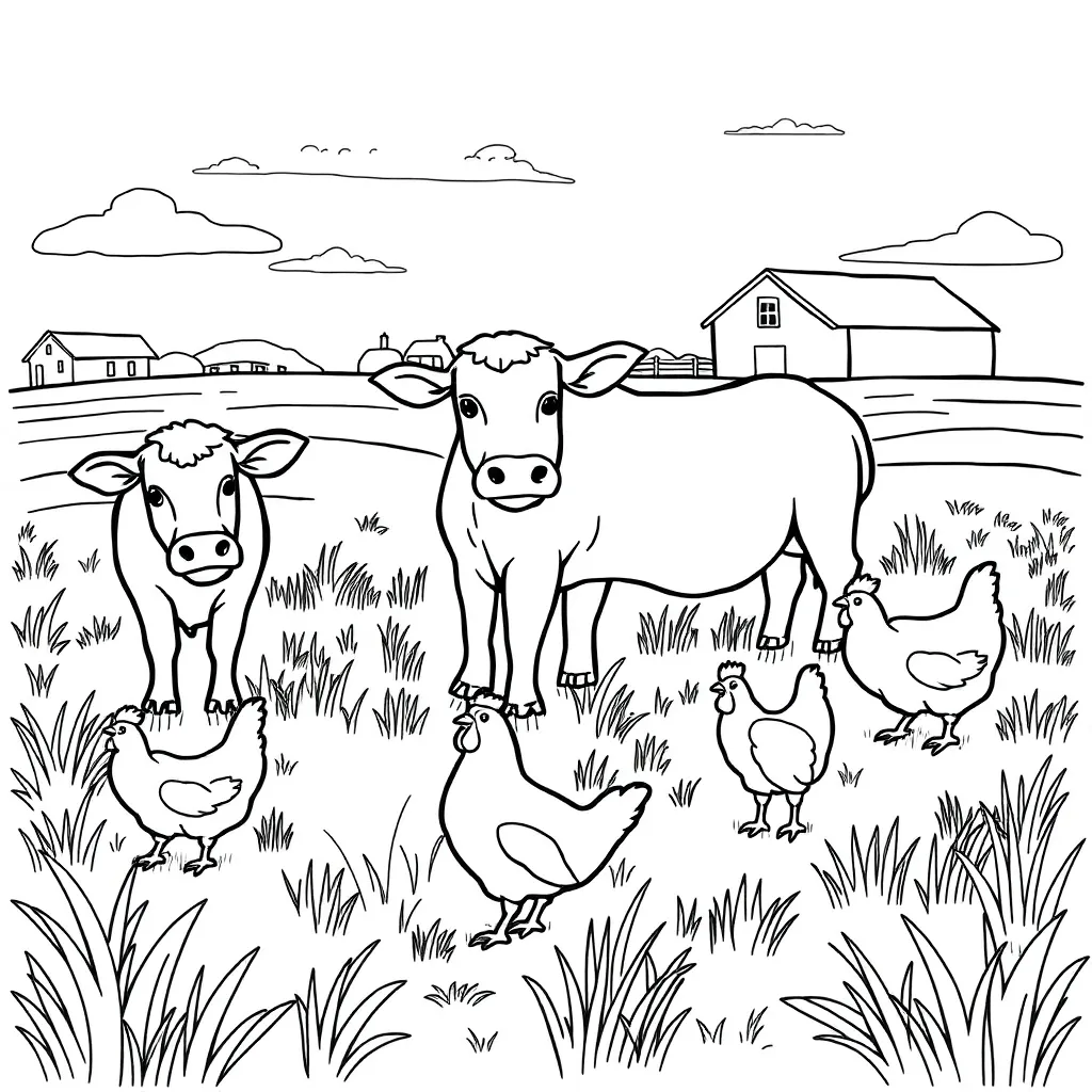 Farm Animals coloring page