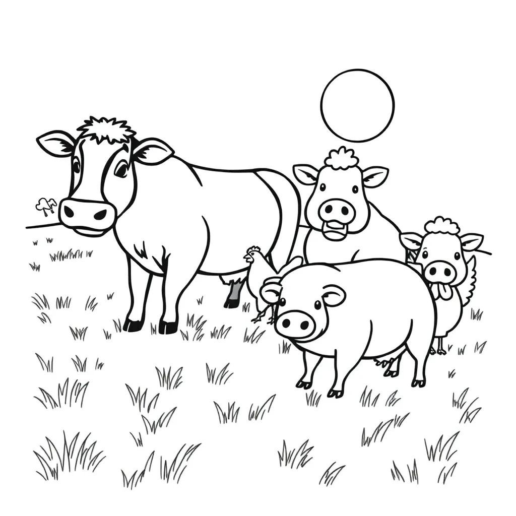 Farm Animals coloring page