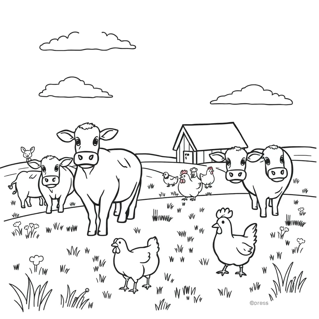 Farm Animals coloring page