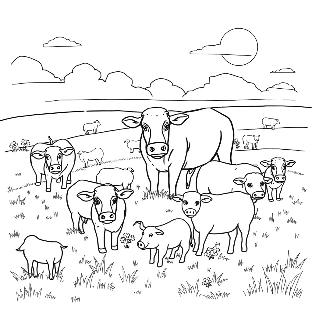 Farm Animals coloring page