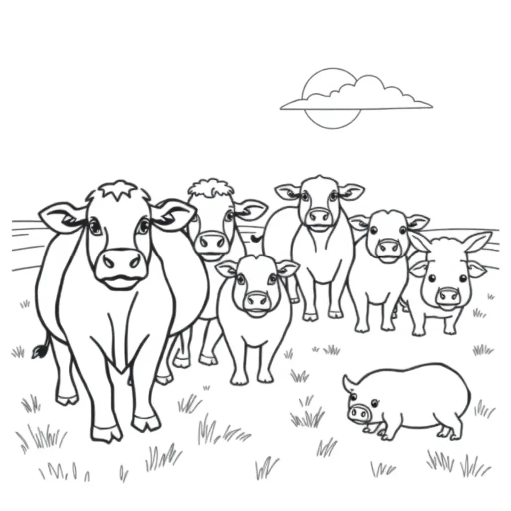 Farm Animals coloring page