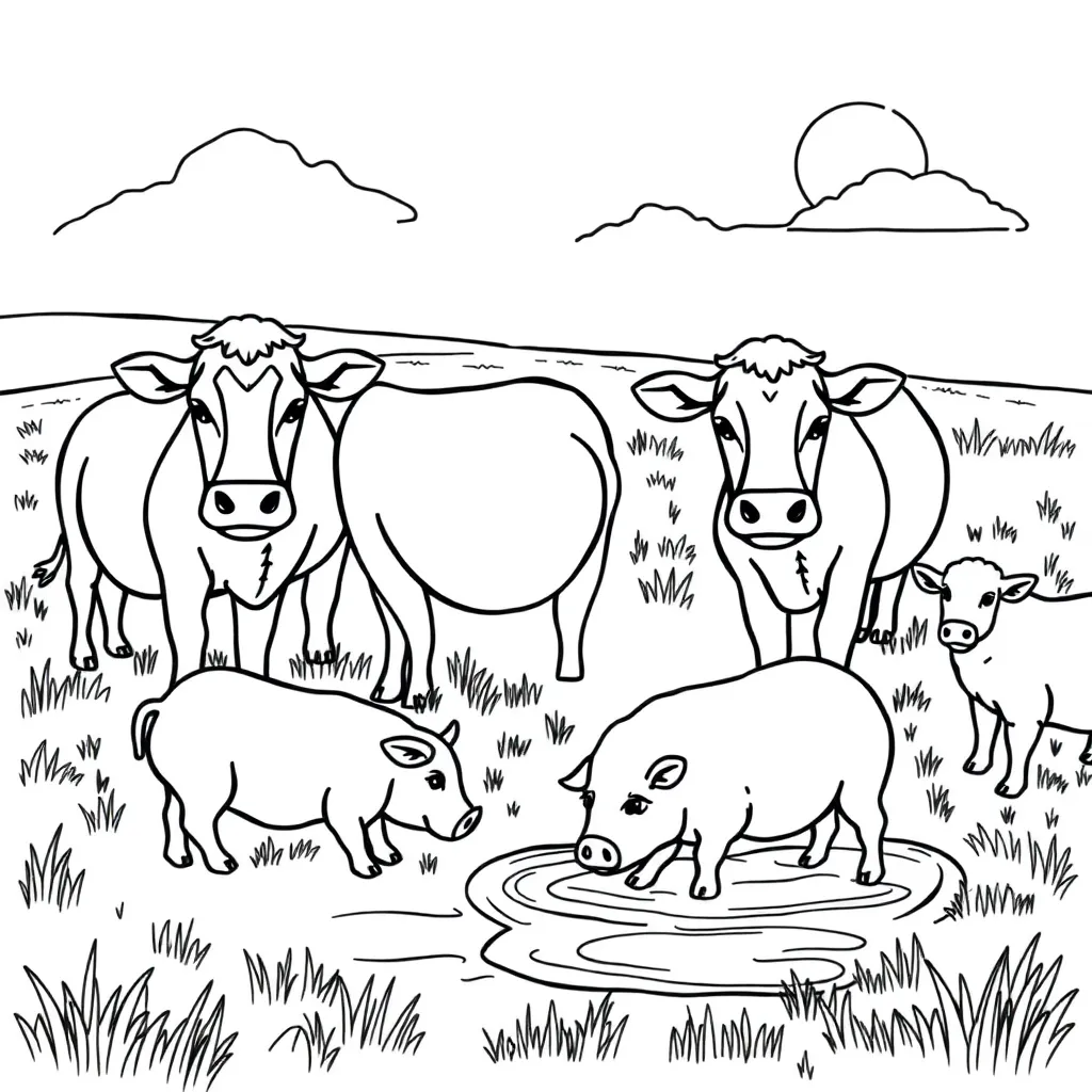 Farm Animals coloring page