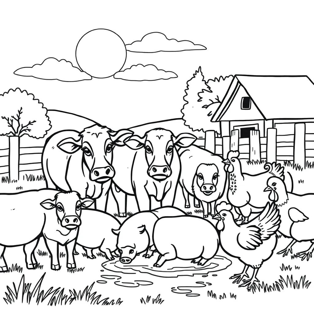 Farm Animals coloring page