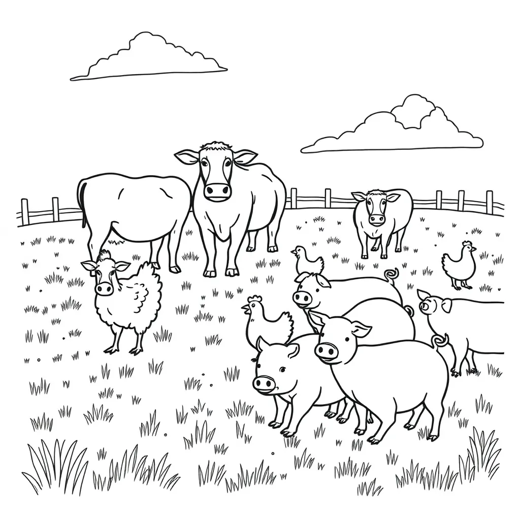 Farm Animals coloring page