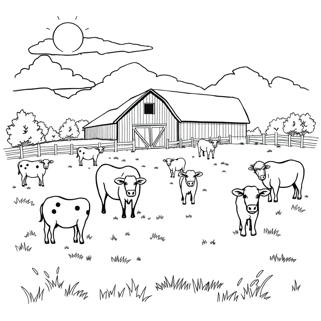 Farm Animals coloring page