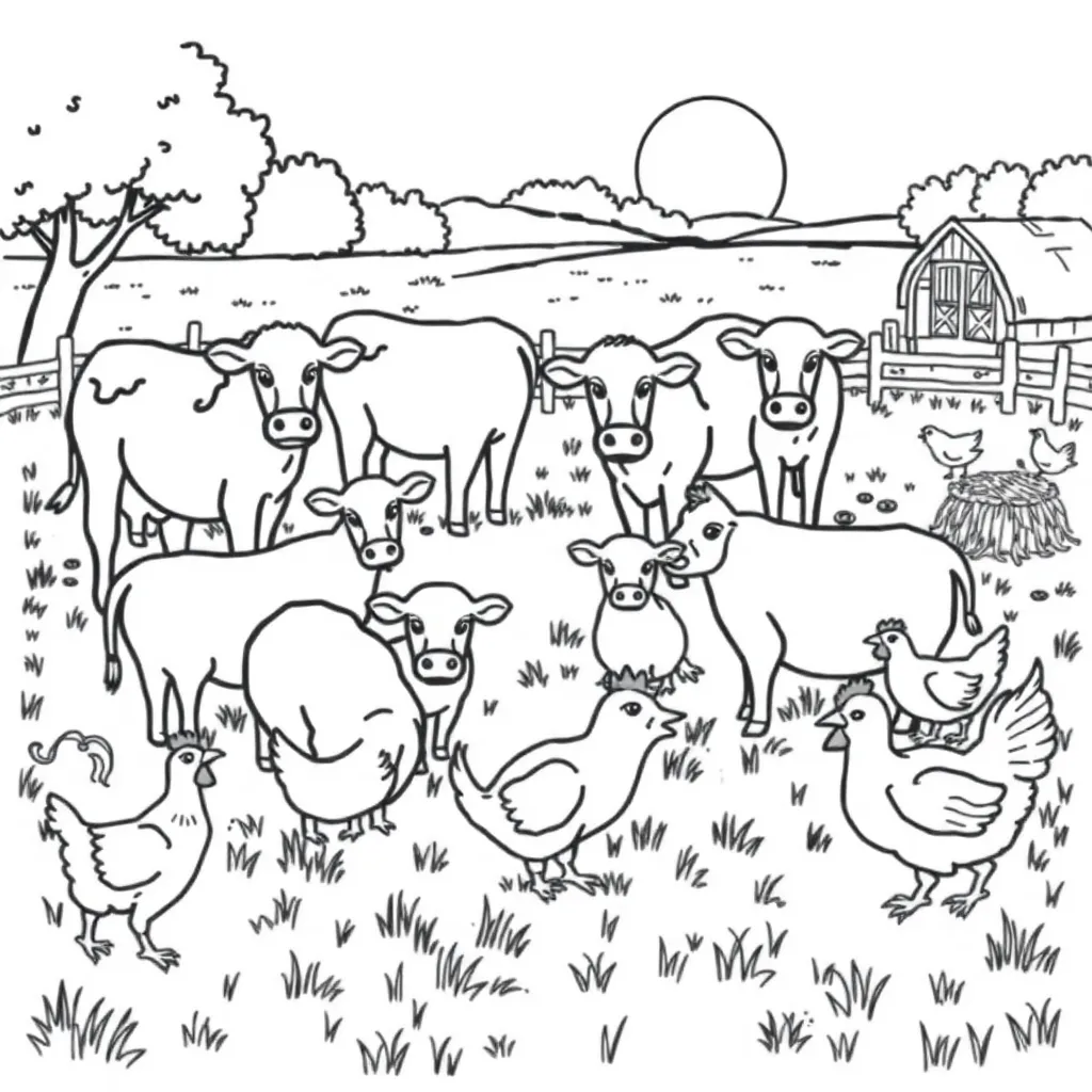 Farm Animals coloring page