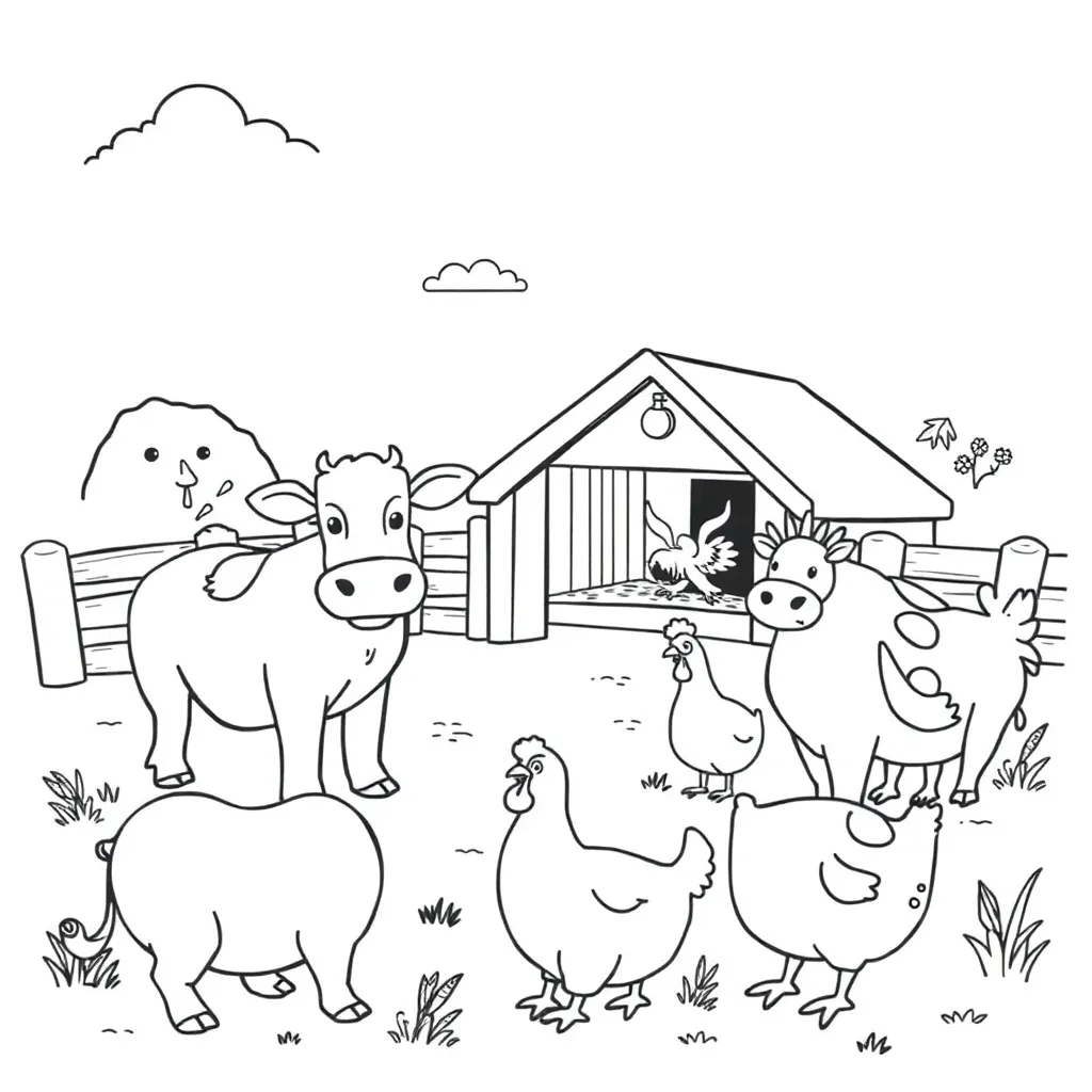 Farm Animals coloring page