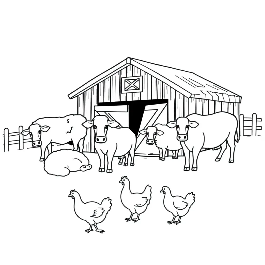 Farm Animals coloring page