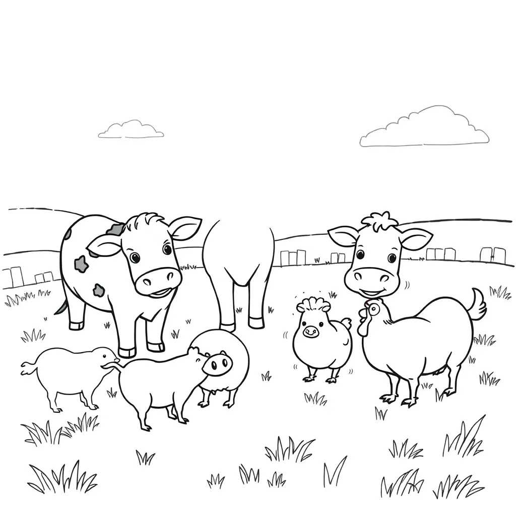 Farm Animals coloring page