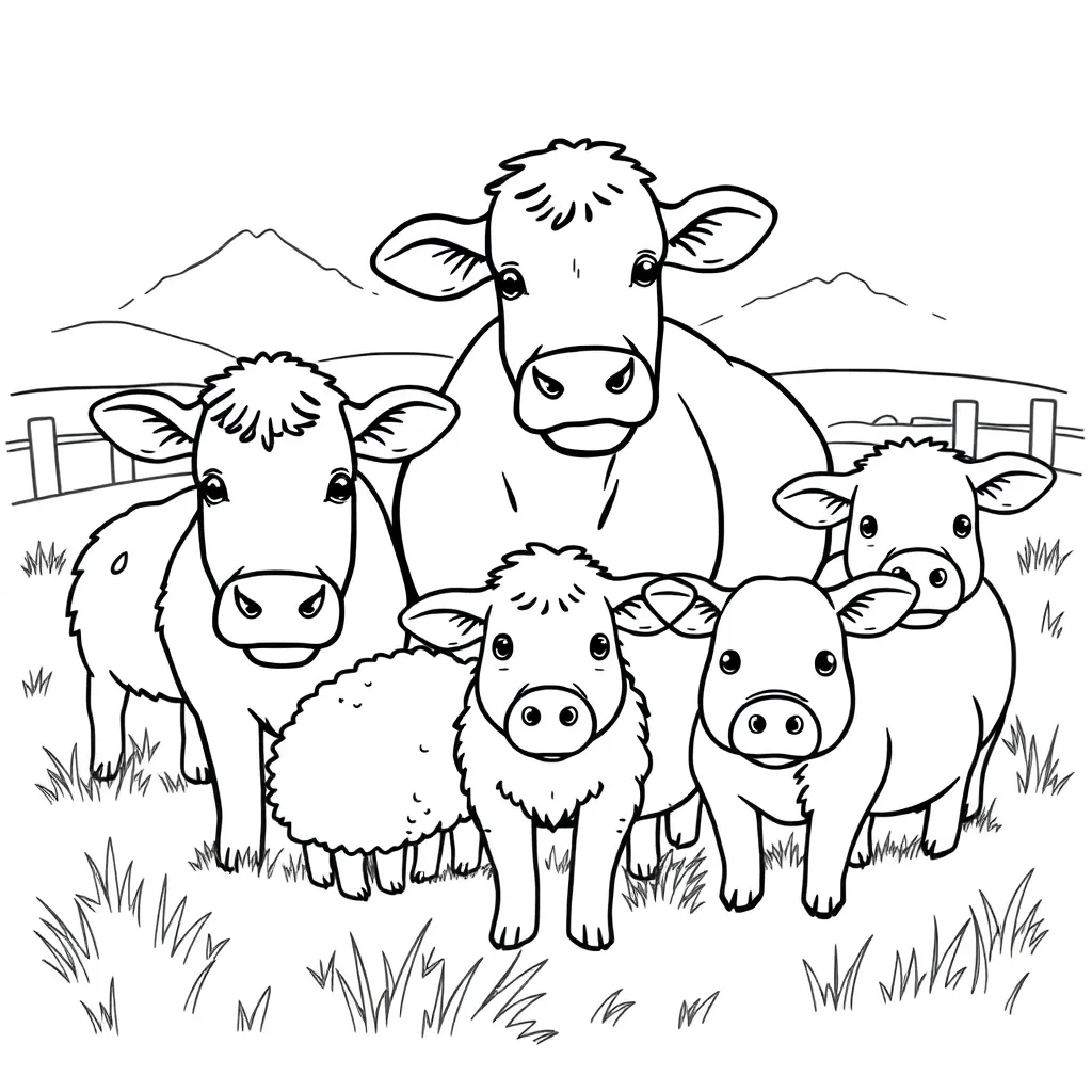 Farm Animals coloring page
