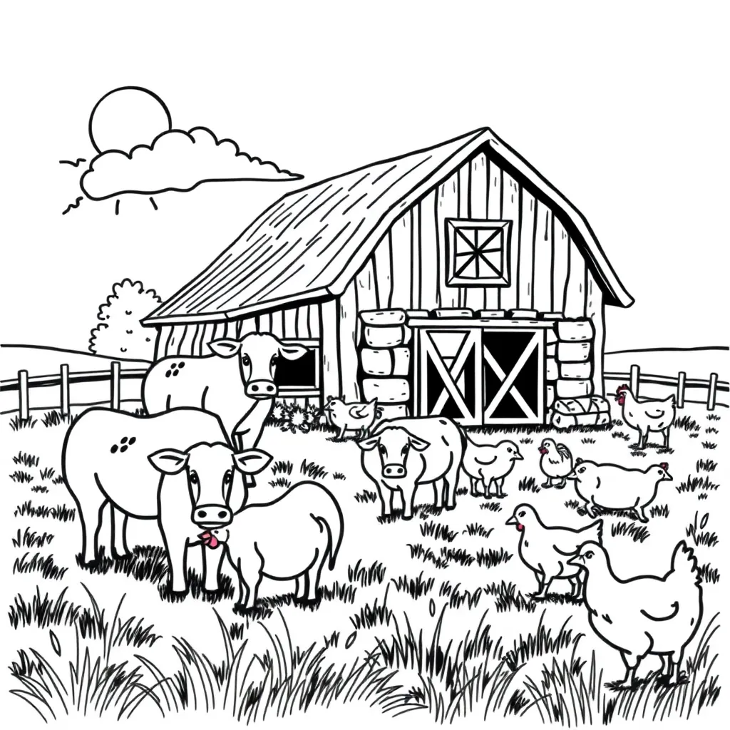 Farm Animals coloring page